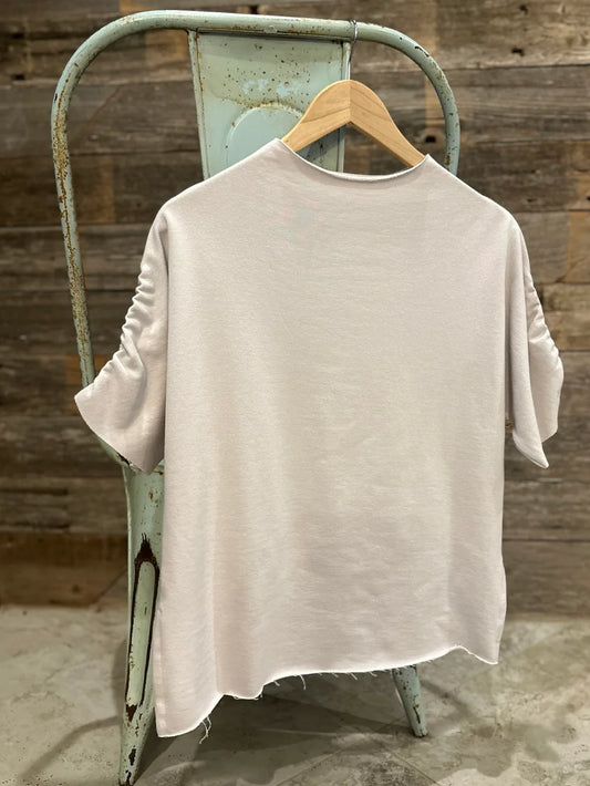 Simple Knit Funnel Neck Top - Ivory